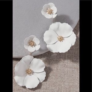 Anthropologie Captiva Floral front/back earrings